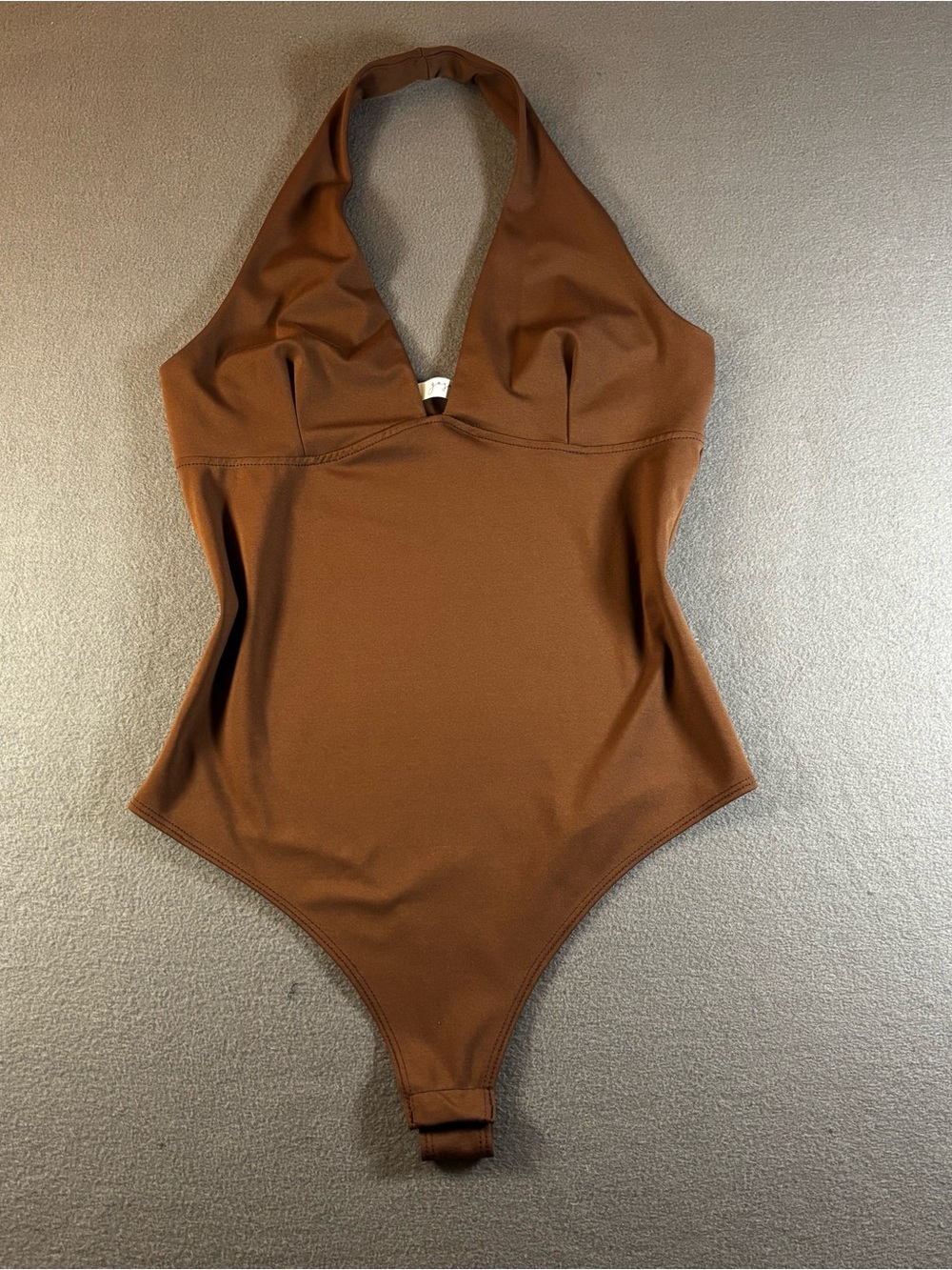 Gaze Brown halter neck bodysuit size L
